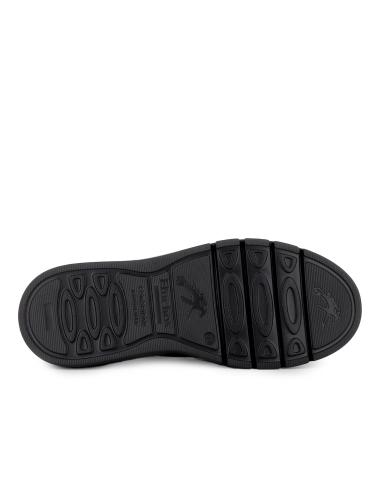 Deportivas piel cordones y cremallera ligera cuña mujer negro