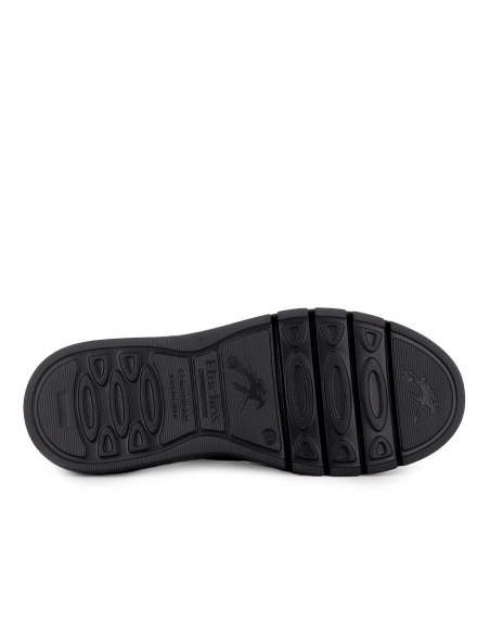 Deportivas piel cordones y cremallera ligera cuña mujer negro