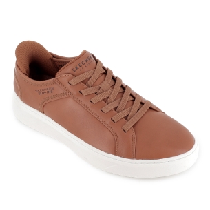 Deportivas cordones elásticos Memory Foam hombre marron 2