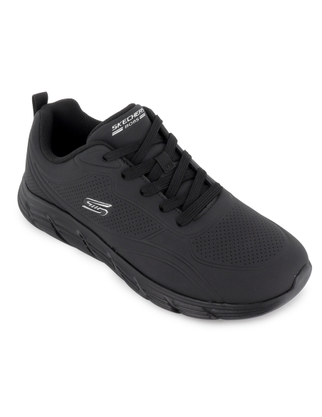 Deportivas cordones y Memory Foam mujer negras