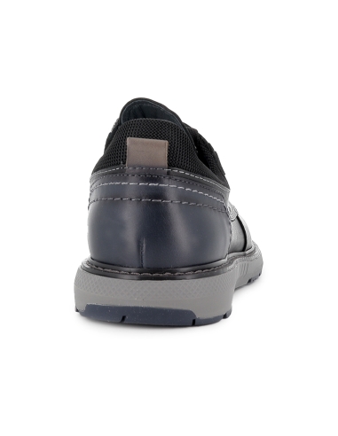 Zapato blucher piel con cordones y detalle suela hombre negro