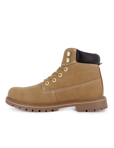 Bota casual collarin acolchado plantilla hombre amarillo