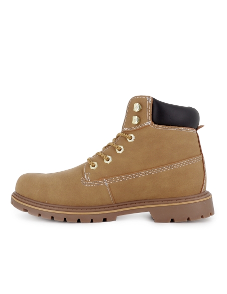 Bota casual collarin acolchado plantilla hombre amarillo