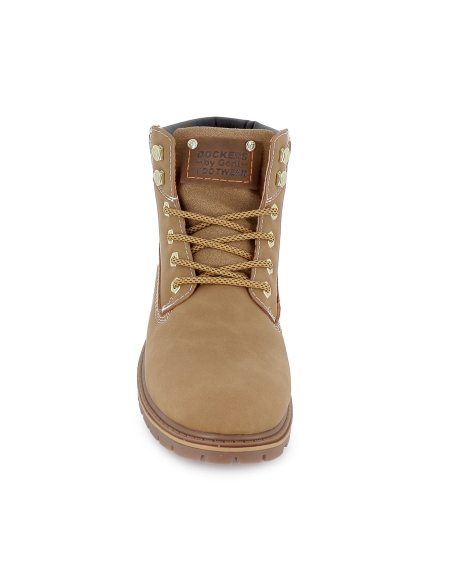 Bota casual collarin acolchado plantilla hombre amarillo