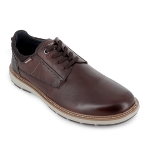 Zapato blucher piel con cordones y detalle suela hombre marron 2