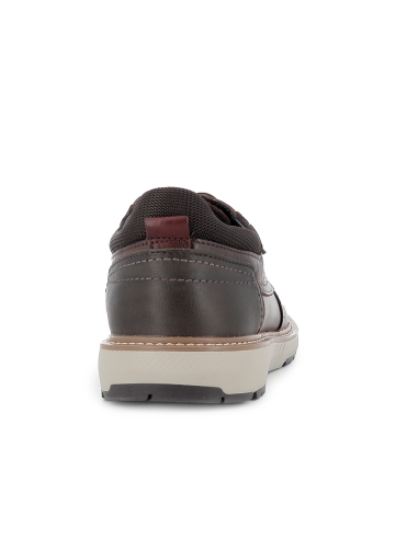 Zapato blucher piel con cordones y detalle suela hombre marron