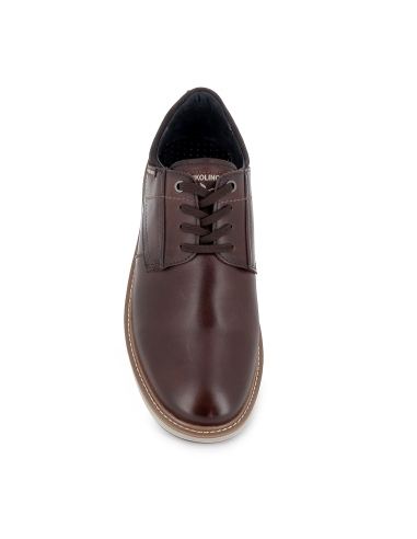 Zapato blucher piel con cordones y detalle suela hombre marron