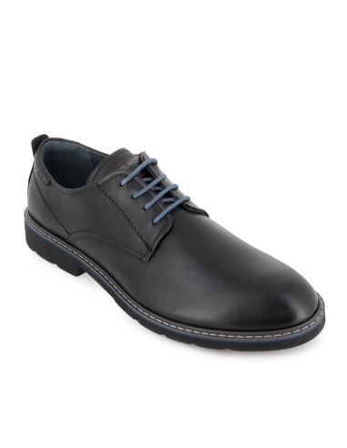 Zapato cordones sport piel con plantilla acolchada hombre negro