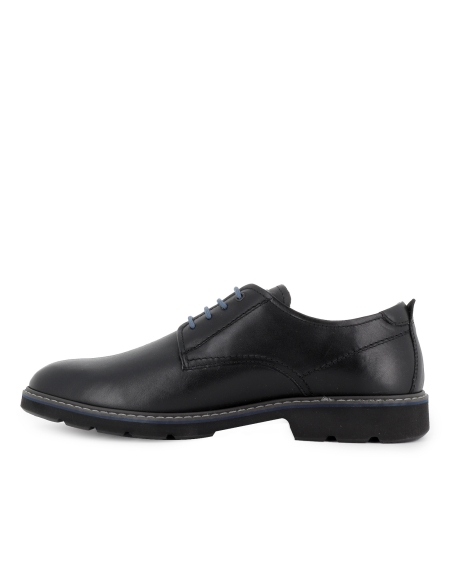 Zapato cordones sport piel con plantilla acolchada hombre negro