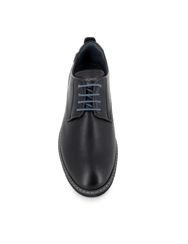 Zapato cordones sport piel con plantilla acolchada hombre negro