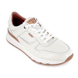 Deportiva de vestir cordones piel blanco hombre 2