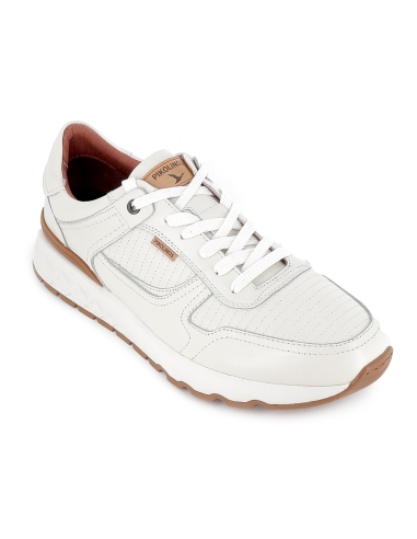 Deportiva de vestir cordones piel blanco hombre