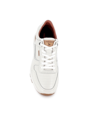 Deportiva de vestir cordones piel blanco hombre