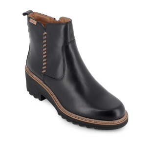 Botin piel cremallera y tacon ligero extra confort mujer negro 2
