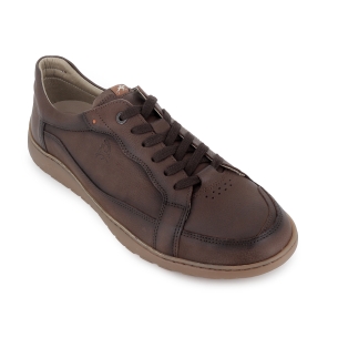 Zapato cordones piel nobuck y plantilla acolchada hombre marron 2