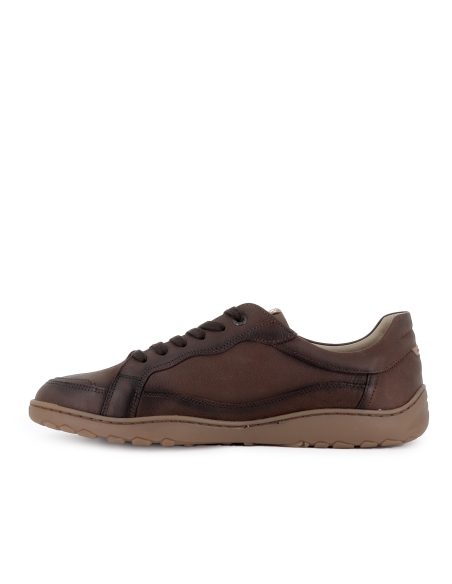Zapato cordones piel nobuck y plantilla acolchada hombre marron