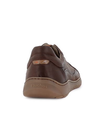 Zapato cordones piel nobuck y plantilla acolchada hombre marron
