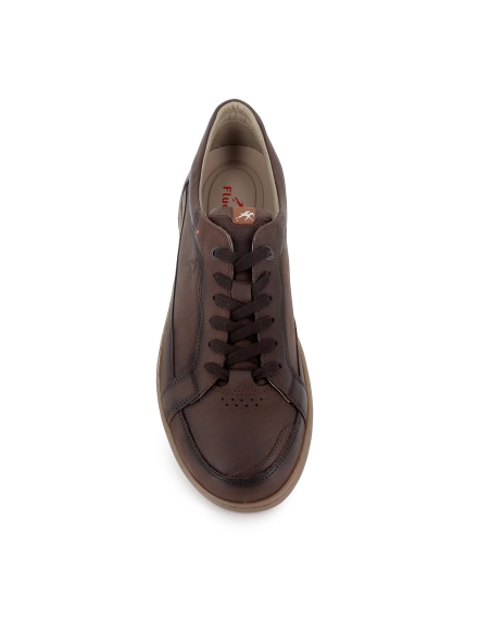 Zapato cordones piel nobuck y plantilla acolchada hombre marron