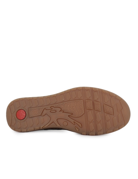 Zapato cordones piel nobuck y plantilla acolchada hombre marron