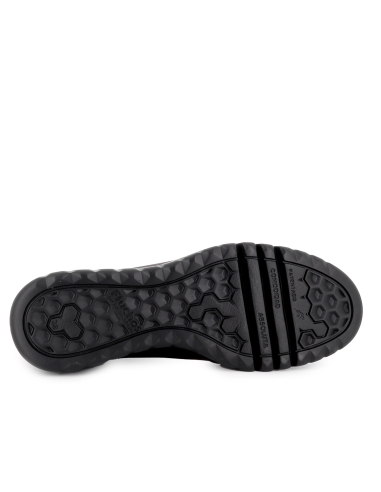 Deportivos piel cordones elásticos cuña mujer burdeos