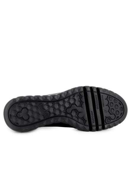 Deportivos piel cordones elásticos cuña mujer burdeos