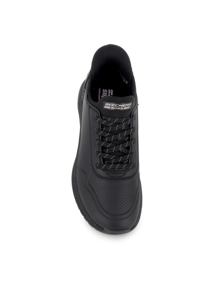 Deportivas Slip-ins con cordones elasticos Memory Foam mujer negras