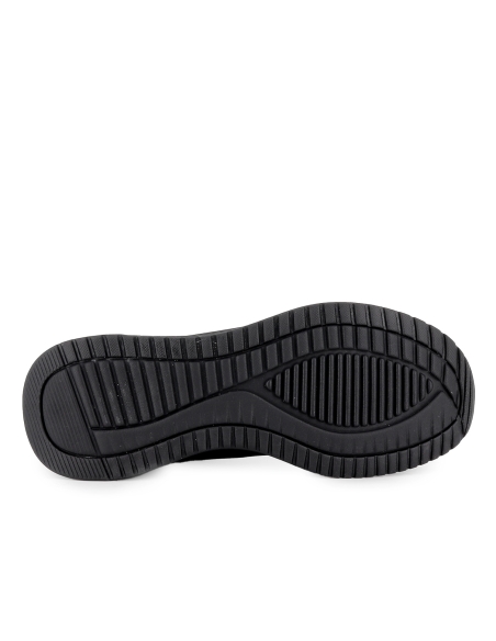 Deportivas Slip-ins con cordones elasticos Memory Foam mujer negras