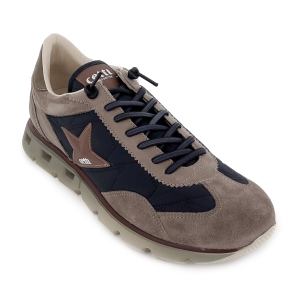 Deportiva nylon y serraje cordones elasticos comoda hombre azul 2