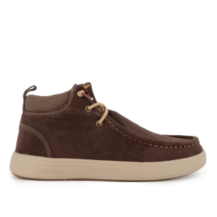 Bota wallabi serraje hidrofugado cordones elasticos hombre marron