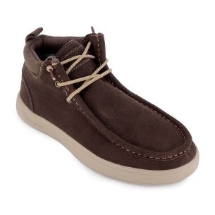 Bota wallabi serraje hidrofugado cordones elasticos hombre marron 2