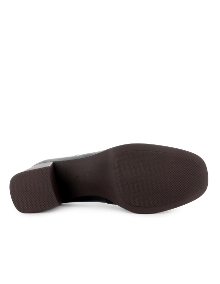 Merceditas charol 2 correas tacon alto plataforma mujer negro