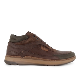 Botin piel collarin acolchado y plantilla comoda hombre marron