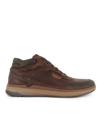 Botin piel collarin acolchado y plantilla comoda hombre marron