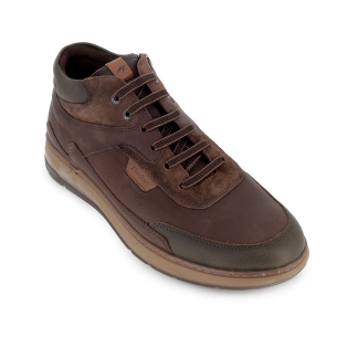Botin piel collarin acolchado y plantilla comoda hombre marron 2