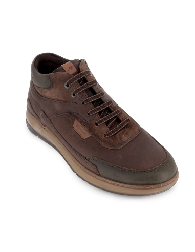 Botin piel collarin acolchado y plantilla comoda hombre marron