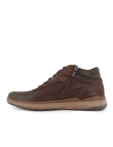 Botin piel collarin acolchado y plantilla comoda hombre marron