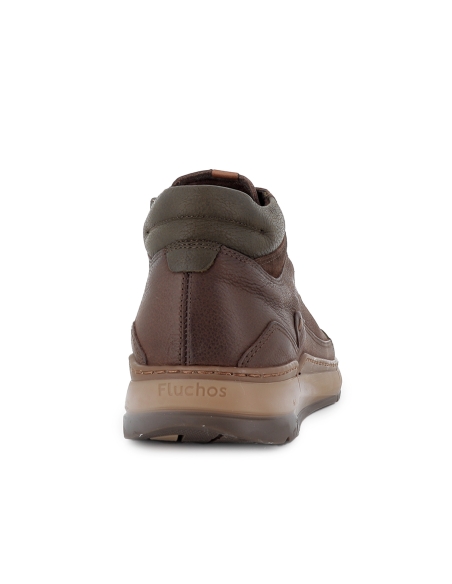 Botin piel collarin acolchado y plantilla comoda hombre marron
