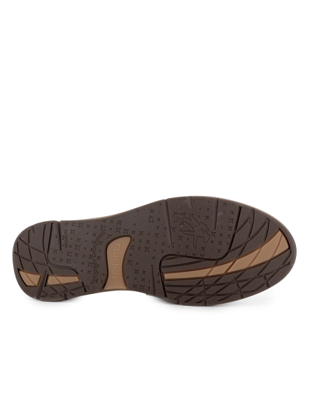 Botin piel collarin acolchado y plantilla comoda hombre marron