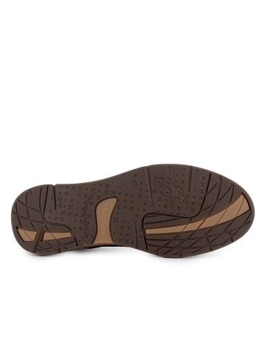 Zapato piel y serraje cordones plantilla comoda hombre kaki