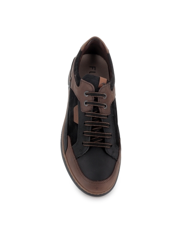 Zapato piel y serraje cordones plantilla comoda hombre negro