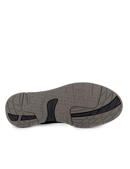 Zapato piel y serraje cordones plantilla comoda hombre negro