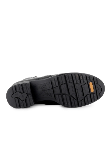 Botines piel combinada cremallera y tacon grueso mujer cuero