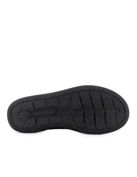 Deportiva piel cordones y cuña baja mujer rojo