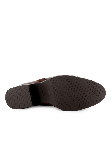 Botin piel flexible cremallera tacon bajo flexible mujer cuero