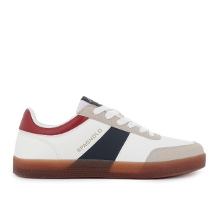 Deportiva casual nobuck PU suela caramelo comodo hombre blanco