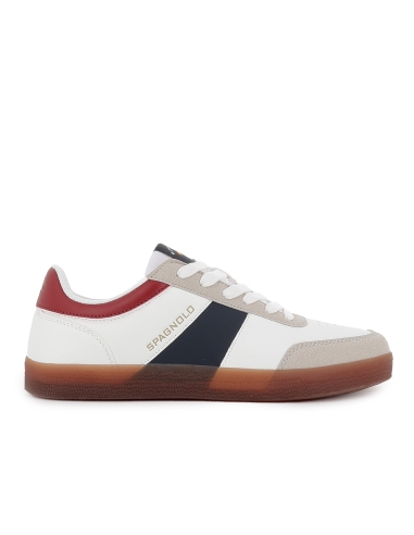 Deportiva casual nobuck PU suela caramelo comodo hombre blanco