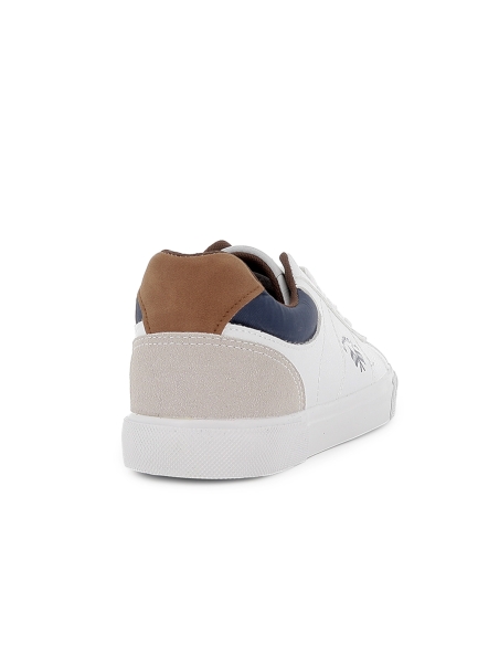 Deportivo cordones diseño collarin plano y flexible hombre blanco