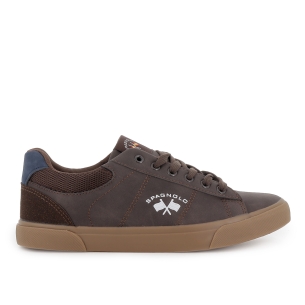 Deportivo cordones diseño collarin plano y flexible hombre marron