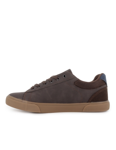Deportivo cordones diseño collarin plano y flexible hombre marron