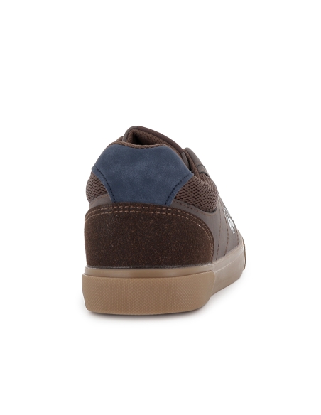Deportivo cordones diseño collarin plano y flexible hombre marron